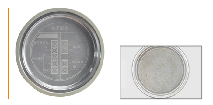 电磁流量计仪表后盖对比